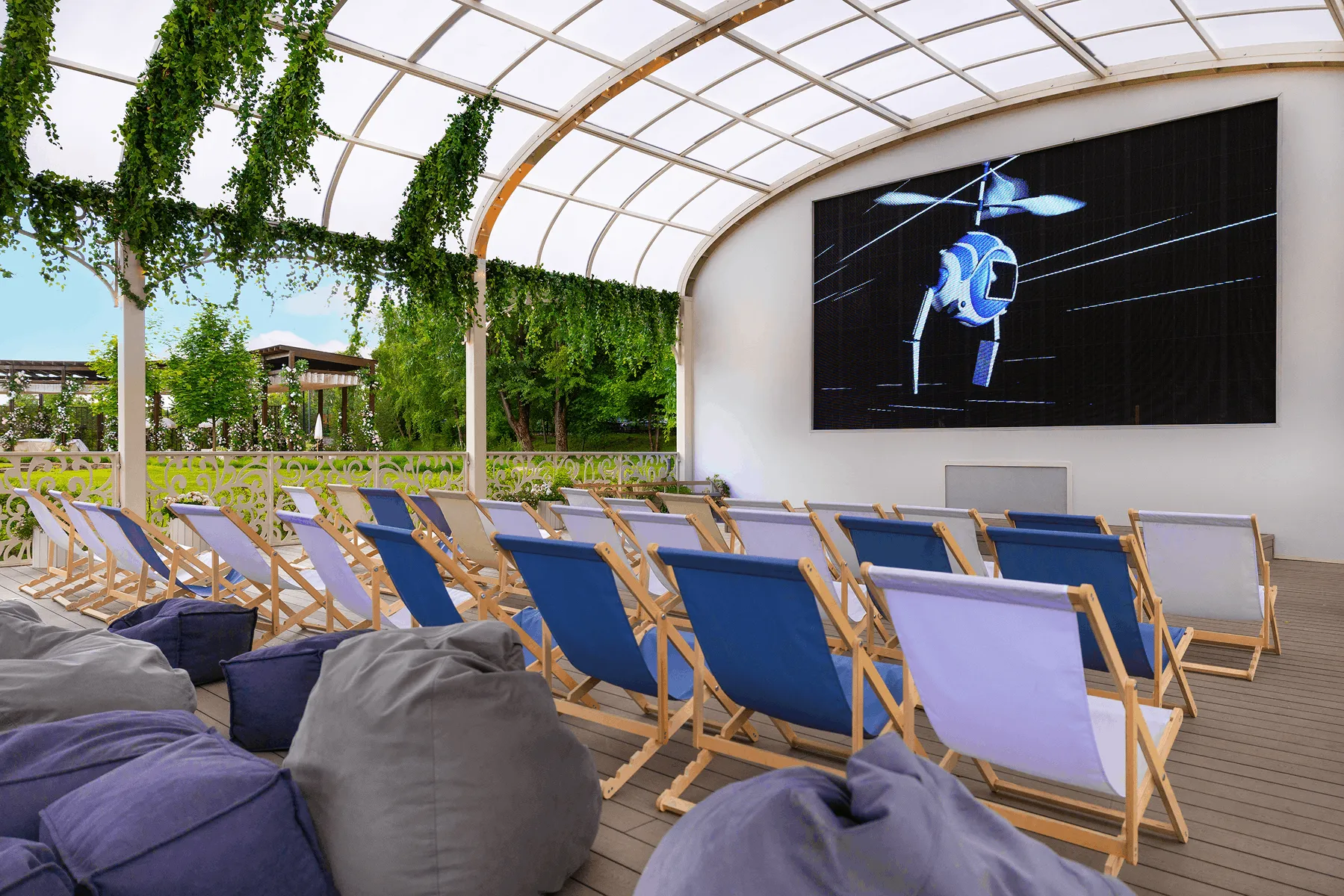 Open-air cinema in Moscow