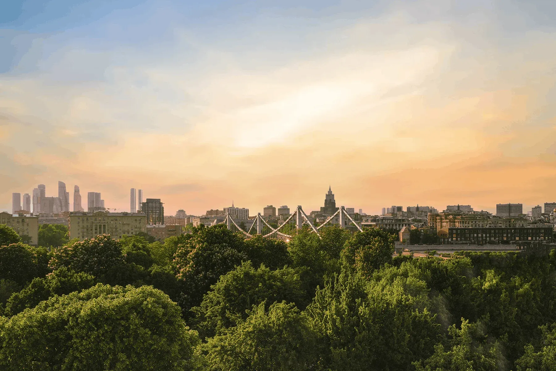 Sunset over Moscow