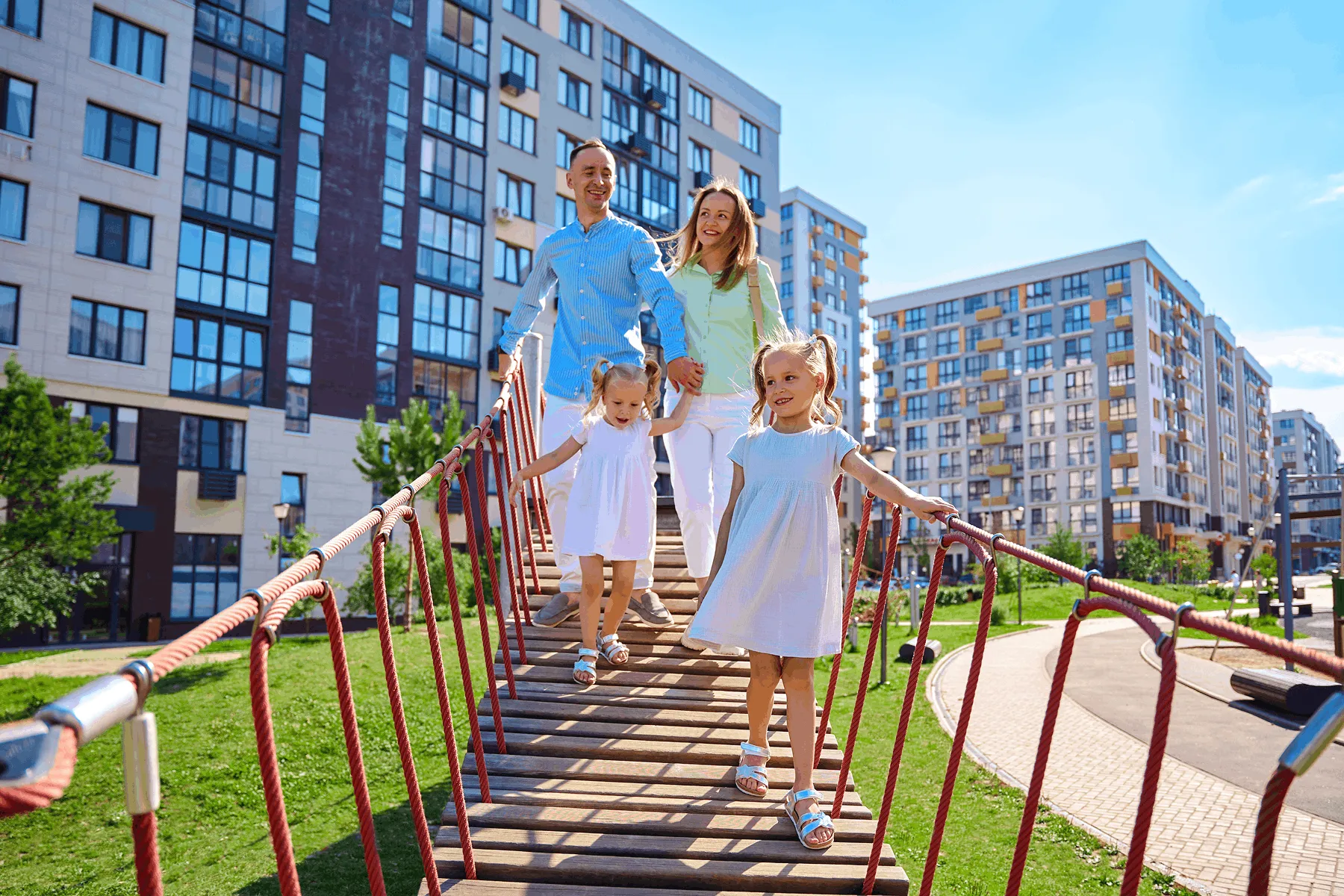 Family visiting Moscow